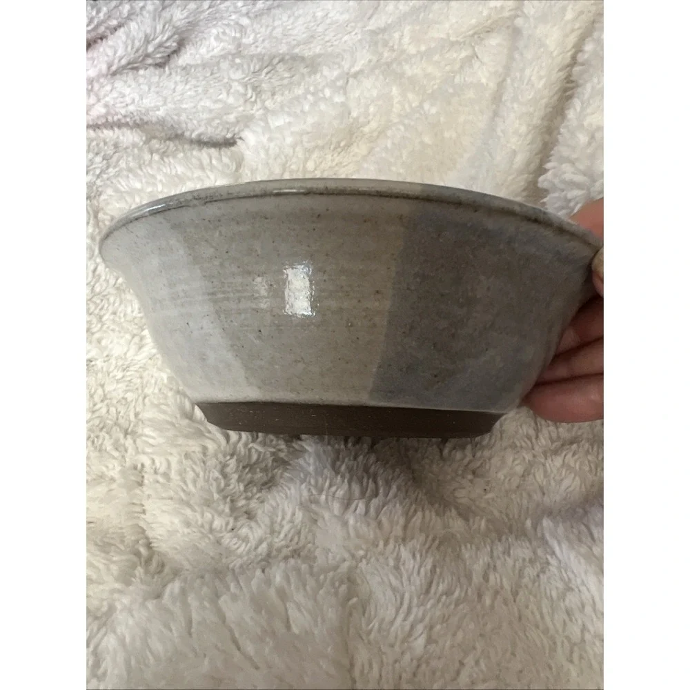 Peace River Earthworks Welker '89 Glossy Blue And Gray Pottery Bowl
